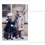 Brother and sister dressed up for Easter Mass, ca. 1957 by Anonymous
