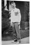 High school boy wearing his varsity sweater, ca. 1945 by Anonymous