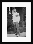 High school boy wearing his varsity sweater, ca. 1945 by Anonymous
