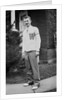 High school boy wearing his varsity sweater, ca. 1945 by Anonymous