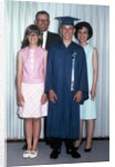Eighth grade graduate with parents and sister, ca. 1967 by Anonymous
