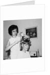 Mother helps 16 year old daughter get ready for date, ca. 1970 by Anonymous