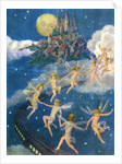 Fairies dancing alongside train by Anonymous