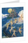Fairies dancing alongside train by Anonymous