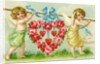 Valentine with two cherubs by Anonymous