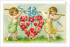 Valentine with two cherubs by Anonymous