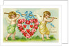 Valentine with two cherubs by Anonymous