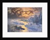 Reflective River (New York City: Ships on the East River, Statue of Liberty in the Distance) by Joseph Pennell