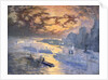 Reflective River (New York City: Ships on the East River, Statue of Liberty in the Distance) by Joseph Pennell