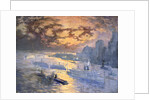 Reflective River (New York City: Ships on the East River, Statue of Liberty in the Distance) by Joseph Pennell