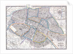 Galignani's Plan of Paris and Environs by Antonio Galignani