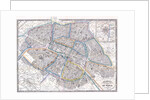 Galignani's Plan of Paris and Environs by Antonio Galignani