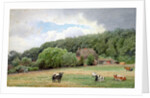 Holstein Cattle in a Field, Timmendorf, Germany by Hans Fredrik Gude