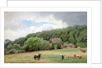 Holstein Cattle in a Field, Timmendorf, Germany by Hans Fredrik Gude