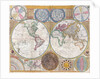Double hemisphere wall map of the world by Samuel Dunn