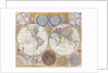 Double hemisphere wall map of the world by Samuel Dunn