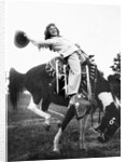 Young woman on phony pony, ca. 1940 by Anonymous