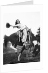 Young woman on phony pony, ca. 1940 by Anonymous