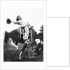 Young woman on phony pony, ca. 1940 by Anonymous