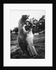 Woman embraces a stuffed bear, ca. 1940 by Anonymous