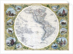 Map of the Western Hemisphere by John Tallis