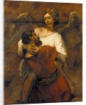 Jacob Wrestling with the Angel by Rembrandt van Rijn