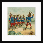 Advertisement with rabbit soldiers by Anonymous