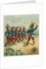 Advertisement with rabbit soldiers by Anonymous