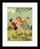 Czech English cotton label with children playing Ring-o-Roses by Anonymous