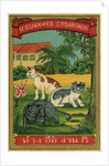 Thai cotton label with cats by Anonymous