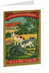 Thai cotton label with cats by Anonymous