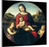 Tondo of the Virgin and Child with John the Baptist and a Holy Boy (The Madonna Terrranuova) by Raphael