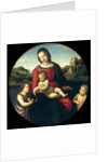 Tondo of the Virgin and Child with John the Baptist and a Holy Boy (The Madonna Terrranuova) by Raphael
