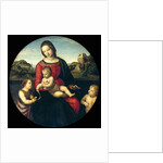Tondo of the Virgin and Child with John the Baptist and a Holy Boy (The Madonna Terrranuova) by Raphael