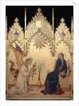 Detail of Annunciation with Two Saints by Simone Martini