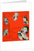 Vintage iIllustration with five housewives talking on telephones by Anonymous