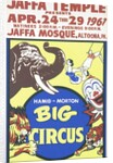 Vintage circus poster with animals and clown by Anonymous