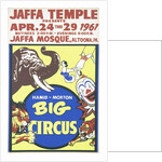Vintage circus poster with animals and clown by Anonymous