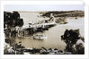 Sydney Spit Bridge, Middle Harbour, Sydney, New South Wales, Australia in 1924. The bridge shown is a wooden lifting bridge. On the road, there are cars of the period. by Anonymous