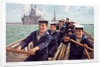 Boys Own Paper colour insert circa 1900 showing sailors from the Swiftsure class Battleship HMS Triumph. Taken from a painting by Charles M Padday titled "We All Love Jack". by Anonymous