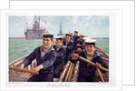 Boys Own Paper colour insert circa 1900 showing sailors from the Swiftsure class Battleship HMS Triumph. Taken from a painting by Charles M Padday titled "We All Love Jack". by Anonymous