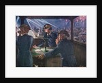 ARP officers in an observation post during the Blitz reporting on fires probably caused by incendiary bombs by Anonymous