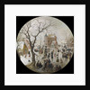 A Winter Scene with Skaters Near a Castle by Hendrick Avercamp