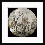 A Winter Scene with Skaters Near a Castle by Hendrick Avercamp