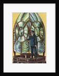 Illustration of the glass lamp or lantern of lighthouse by Anonymous