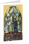 Illustration of the glass lamp or lantern of lighthouse by Anonymous