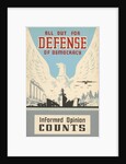 All Out for Defense of Democracy poster by Anonymous