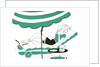 Illustration of a young woman relaxing in chaise longue by Anonymous