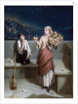 A London Crossing Sweeper and Flower Girl by Augustus Edward Mulready