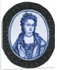Delft plaque portraying Queen Anne by Anonymous